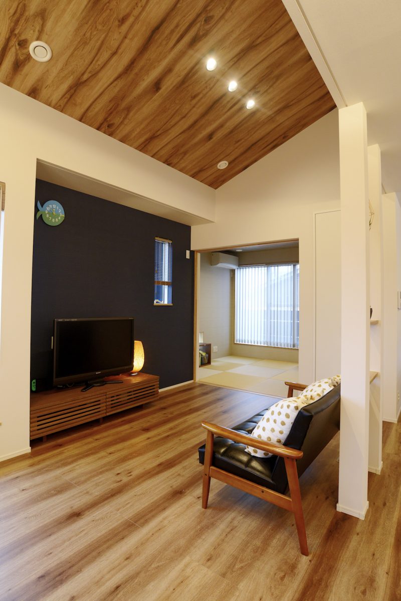 建築事例紹介 2階リビング いつまでも愛着を持てる家 M様邸 奈良で注文住宅を建てるなら 高性能とデザインにこだわるマルマインハウス