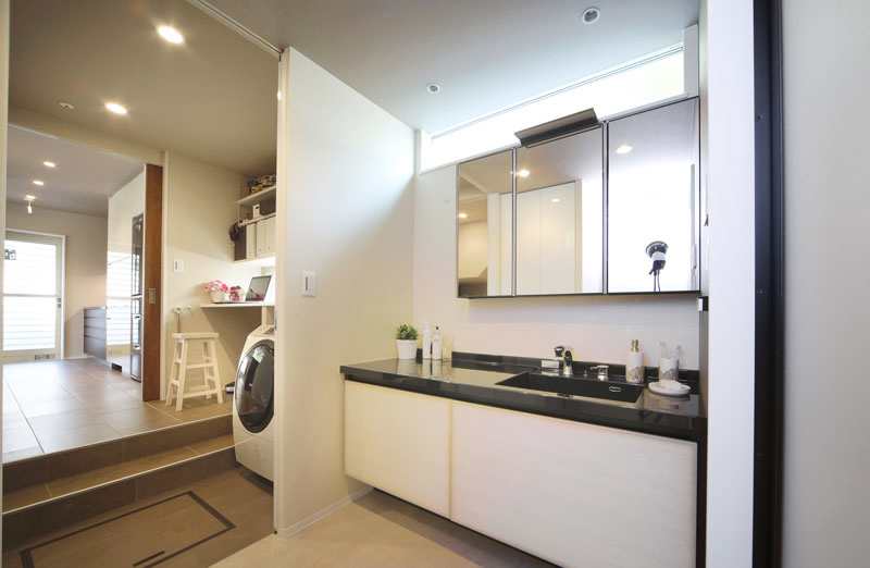 使いやすい洗面所 脱衣所のバランスって 間取り 広さ 収納のアイデア 奈良で注文住宅を建てるなら 高性能とデザインにこだわるマルマインハウス