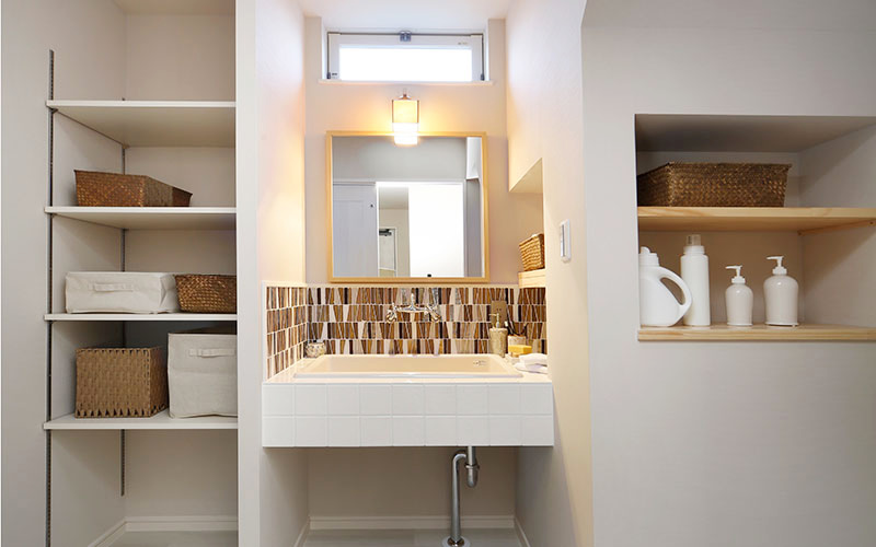 使いやすい洗面所 脱衣所のバランスって 間取り 広さ 収納のアイデア 奈良で注文住宅を建てるなら 高性能とデザインにこだわるマルマインハウス